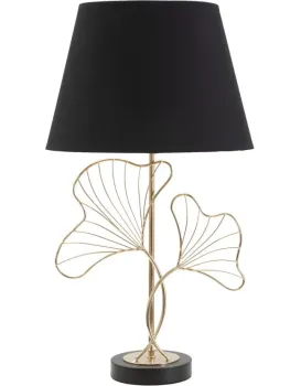 Stolní lampa Leaves 60 cm černo-zlatá