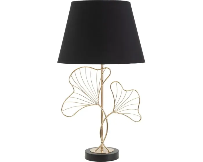 Stolní lampa Leaves 60 cm černo-zlatá