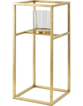 Svícen Elegant 35 cm zlatý