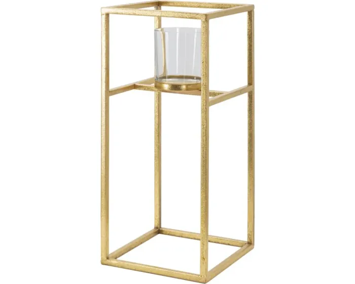 Svícen Elegant 35 cm zlatý