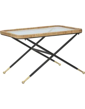 Konferenční stolek Barth 70 cm hnědý/černý