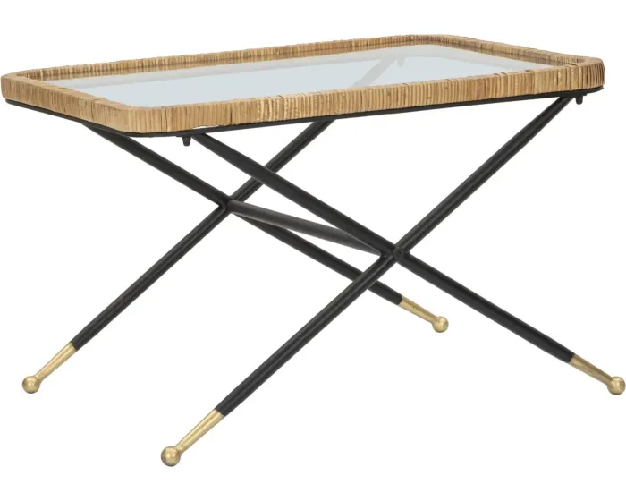 Konferenční stolek Barth 70 cm hnědý/černý
