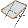 Konferenční stolek Barth 70 cm hnědý/černý