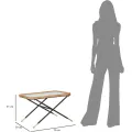 Konferenční stolek Barth 70 cm hnědý/černý