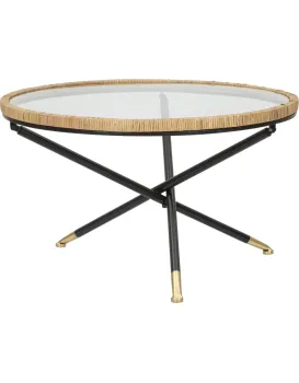 Konferenční stolek Saint Barth 80 cm hnědo-černý