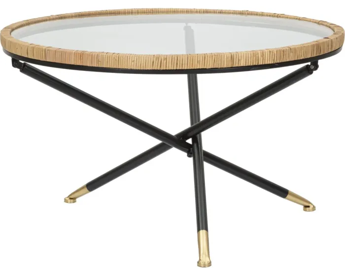 Konferenční stolek Saint Barth 80 cm hnědo-černý