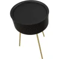 Odkládací stolek Blacky 40 cm černý/zlatý