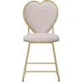 Designová jídelní židle Heart světle růžová/zlatá
