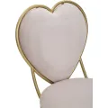 Designová jídelní židle Heart světle růžová/zlatá