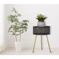 Odkládací stolek Blacky 35 cm černý/zlatý