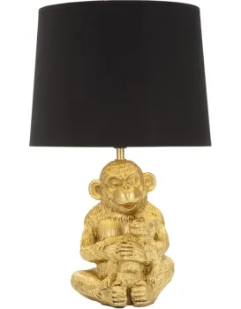 Stolní lampa Monkey Mum 49 cm zlatá