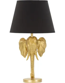 Stolní lampa Elephant 59 cm černo-zlatá