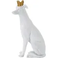 Dekorativní soška Dog 33 cm bílá