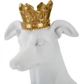 Dekorativní soška Dog 33 cm bílá