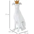 Dekorativní soška Dog 33 cm bílá
