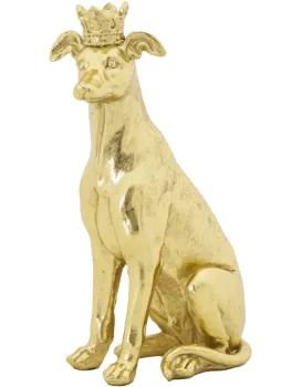 Dekorativní soška Dog 33 cm zlatá