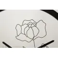 Nástěnné hodiny Flower A 40 cm černé