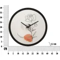 Nástěnné hodiny Flower A 40 cm černé