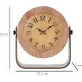 Stolní hodiny Round 24 cm hnědé
