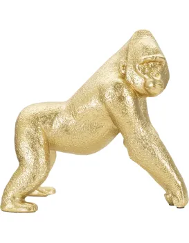 Dekorativní soška Gorilla Side zlatá