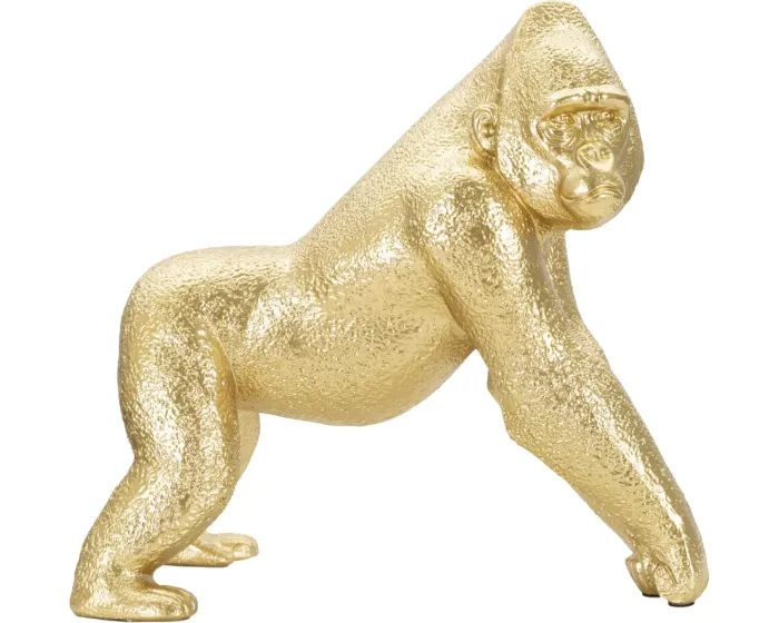 Dekorativní soška Gorilla Side zlatá