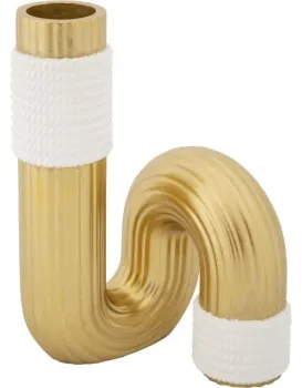 Váza Bann Big 18 cm zlatá/bílá