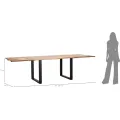 Jídelní rozkládací stůl Edge 180/280 cm z masivu hnědý/černý