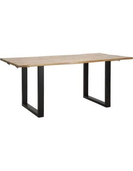 Jídelní rozkládací stůl Edge 180/280 cm z masivu hnědý/černý
