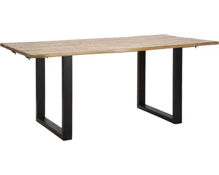 Jídelní rozkládací stůl Edge 180/280 cm z masivu hnědý/černý