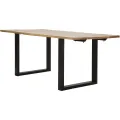 Jídelní rozkládací stůl Edge 180/280 cm z masivu hnědý/černý