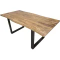 Jídelní rozkládací stůl Edge 180/280 cm z masivu hnědý/černý