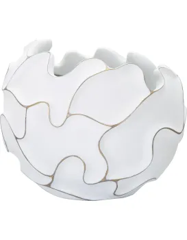 Designový květináč Gaspeau Lines 44 cm bílý