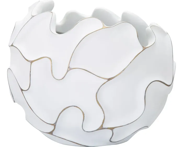Designový květináč Gaspeau Lines 44 cm bílý