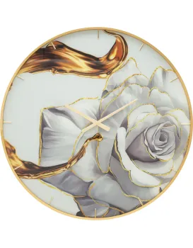 Nástěnné hodiny Glass Rose 80 cm vícebarevné/zlaté