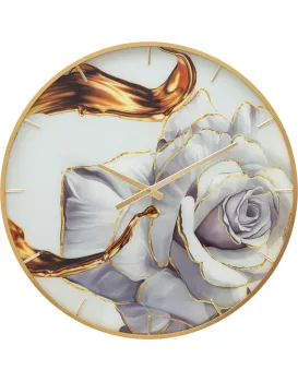 Nástěnné hodiny Glass Rose 60 cm vícebarevné/zlaté