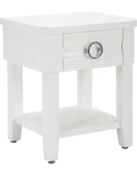 Noční stolek Shine 45 cm bílý