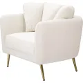 Designové křeslo Kiev krémové/zlaté
