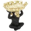 Dekorativní soška Monkey černo-žlatá