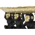 Dekorativní soška Monkey Tris černo-žlatá
