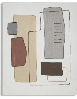 Obraz Paint B 80x100 cm šedo-béžový