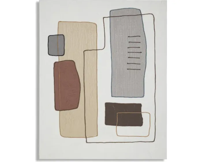 Obraz Paint B 80x100 cm šedo-béžový