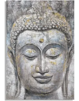 Obraz Face Buddha Light A 80x120 cm šedý