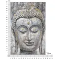 Obraz Face Buddha Light A 80x120 cm šedý