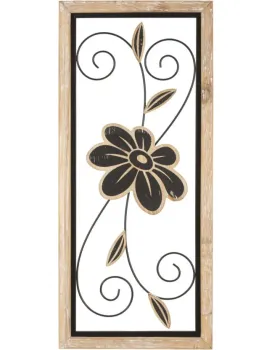 Nástěnná dekorace Koman A 26x60 cm hnědá/černá