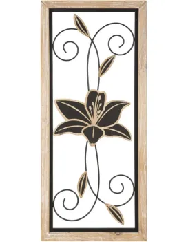Nástěnná dekorace Koman B 60 cm hnědá/černá