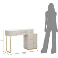 Toaletní stolek Beauty 120 cm béžový/zlatý