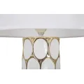 Stolní lampa Glam Carv 56 cm bílo-zlatá