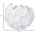 Designový květináč Gaspeau Lines 44 cm bílý
