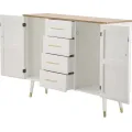 Komoda Matera 117 cm bílá/hnědá