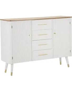 Komoda Matera 117 cm bílá/hnědá